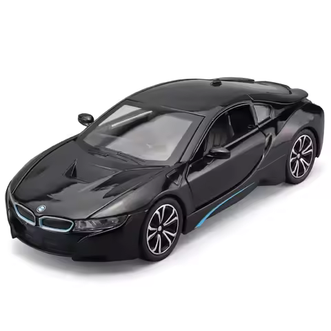 1:22 I8 Car Alloy Sports Car Model Diecast Metal Racing Car Vehicles Model Simulation Sound Light To
