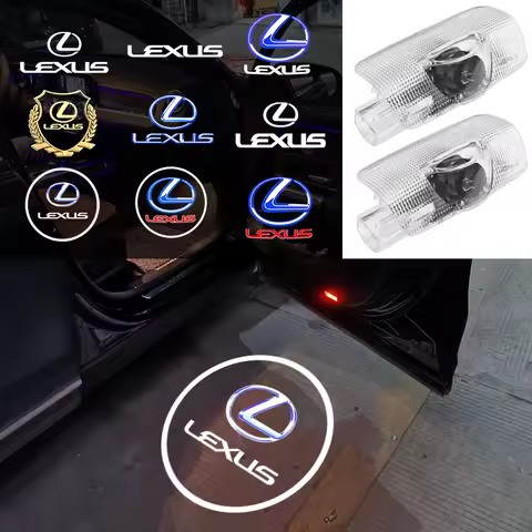 2pcs LED Car Door Logo Projector Welcome Ghost Shadow Light Accessories For LEXUS RX ES GX LS LX IS 