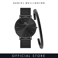 Daniel Wellington Gift Set - Classic 40mm Ashfield Black Onyx + Classic Bracelet Black Large - Gift set for men - DW Official - Watch &amp; Jewelry set