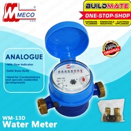 MECO Made in Taiwan Brass Body Water Sub Meter Analogue HEAVY DUTY WM-13D BUILDMATE