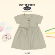 Cah Boy Button Dress - Sage Green