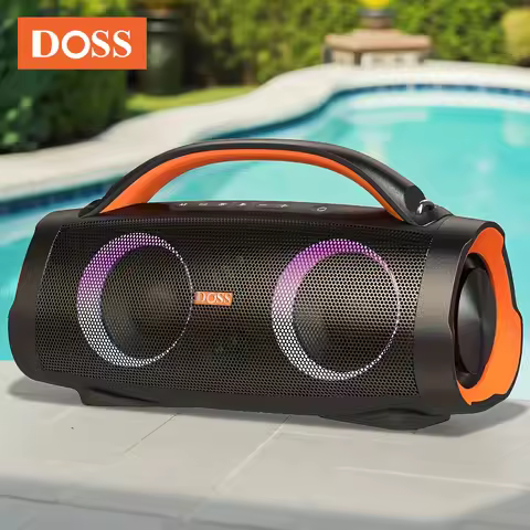 DOSS 100W Portable Speaker Bluetooth 5.3 Powerful Stereo Sound Bass Subwoofer Sound Box Outdoor IPX6