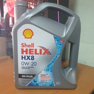 น้ำมันเครื่องยนต์ดีเซล Shell Helix HX8 0w-20 3ลิตร Fully Synthetic For ECO CAR
