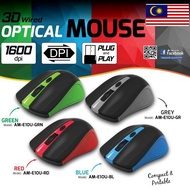 T-WOLF MN819 WIRELESS MOUSE WITH 2.4GHZ NANO USB RECEIVER, LIKE MX350 MX450 Q2 M220 M330 M331 GEOM3