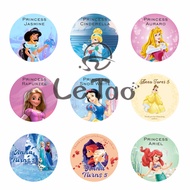 100 PCS Personalised Custom Birthday Sticker Princess Sticker - Birthday Party Sticker Goodie Bag La