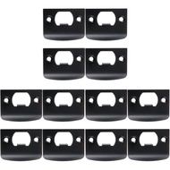 12PCS Door Strike Plate Black, Black Deadbolt Strike Plate, Stainless Steel Deadbolt Covers Door Rei