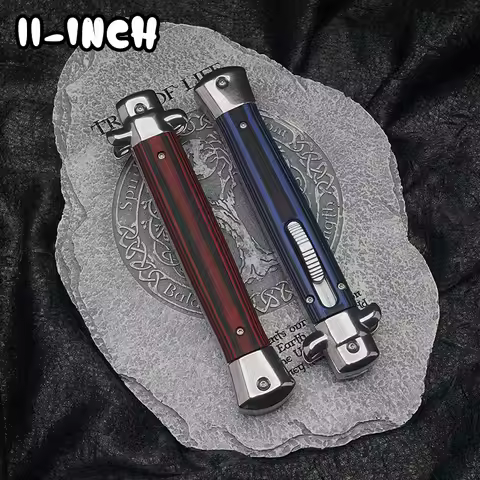 Old Style Italy Pocket Folding Blade Mafia Outdoor 440C Utility Folding Knife Camping Tactical EDC T