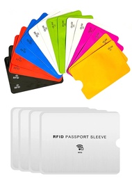 RFID Blocking Passport Sleeve Credit Card Cover Unisex Identity Theft Prevention Protector (Multicol