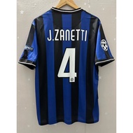 J.ZANETTI Inter Milan 09-10 MILITO SNEIJDER Superior Quality Retro Custom Soccer Jersey