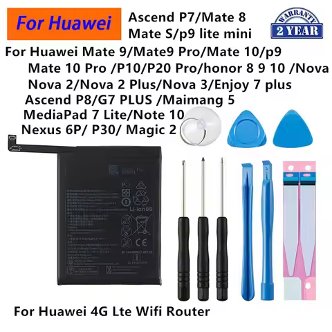 Battery For Huawei Mate 8/Mate9 Pro/Note 8/Mate 10 Pro /P9/P10/P30 /P20 Pro/honor 8C 5C 9 10/Nova 2