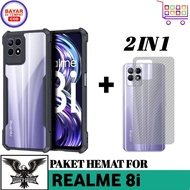2IN1 CASE REALME 8i SOFT CASE ARMOR SHOCKPROOF FREE GARSKIN CARBON 3D