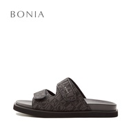 Bonia Black Dario Monogram Sandals