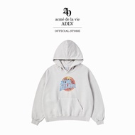 ADLV [acme de la vie] Long Sleeve Hoodie Basket Ball Pigment Wide Grey Model (50022SBKHDU_F5GYXX)