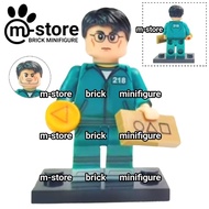 Brick squid game player 218 cho sang-woo brick mini toy figure