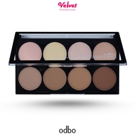 Odbo Highlight & Contour Pro Palette Highlighter 20g. ไฮไลท์ คอนทัวร์ หน้า เฉดดิ้ง 8 เฉดสี OD138 (Ve