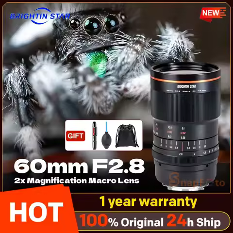 Brightin Star 60mm F2.8 II Super Macro 2:1 Magnification Macro Lens·for Sony E for Nikon Z for Fuji 