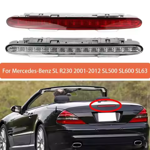 For Mercedes-Benz SL R230 SL500 SL600 SL63 2001-2012 A2308200056 1pc High Mounted Brake Light Assemb