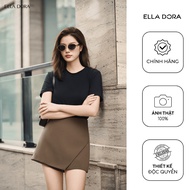 ELLA DORA women's faux skirt pants skorts women standard form elegant and luxurious 2 colors BLACK/B