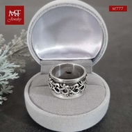 MT แหวนเงินแท้ โอม สัญลักษณ์ แห่งความสำเร็จ แหวนหมุนได้ รมดำ ไซส์ 57 925 Sterling Silver Ring (sr777