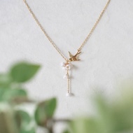 【 不銹鋼 】項鍊 / 燕子的花信 / 白