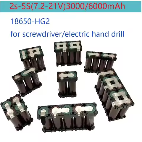 2S1P 3S2P 4S1P 4S2P 5S1P 5S2P 18650 HG2 Battery Pack Custom Battery Welding 3000mAh / 6000mAh Batter