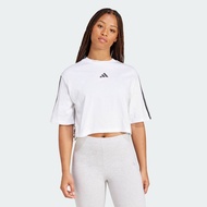 adidas Lifestyle Essentials 3-Stripes Cotton Loose Tee Women White JD4999