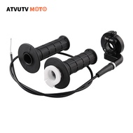 7/8" 22mm Motorcycle HandGrip With Throttle Clamp Twist Cable Throttle Cable Acceleration For ATV Off-road Dirt Bike 110-250CC