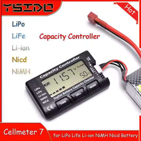 RC Cellmeter 7 Digital Battery Capacity Checker Capacity Controller Tester Voltage Tester for LiPo L