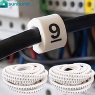 [Home] 2-1Sets 500Pcs White Cable Marking Label - PVC Line Marker - 0 to 9 Number - 2 Sizes - Cable 