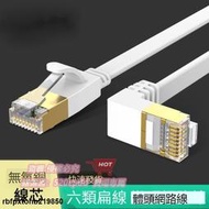 【熱售】cat6 網路線 扁線 彎頭 90度 轉向網路線 L型 直角網線 高速網路線 8米5米10米