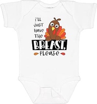 I'll Just Have The Breast, Please Cute Turkey Baby Bodysuit