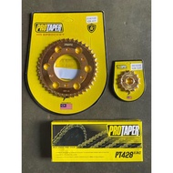 (COMBO SET) Y15 Y15ZR / FZ150 PROTAPER CP1 428 SPROCKET SET WITH ORING CHAIN RANTAI (SPROCKET FRONT +REAR + ORING CHAIN)