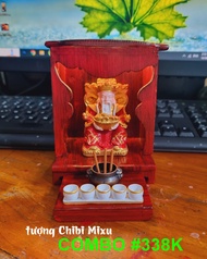 Bàn thờ Thần Tiền mang tài lộc và may mắn (bàn thờ mẫu M180 tượng 7cm)