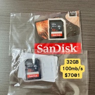 清貨 可郵寄 SanDisk 32/64/128GB Ultra SDHC SDXC SD Card 100mb/s 記憶卡 sd卡 相機適用