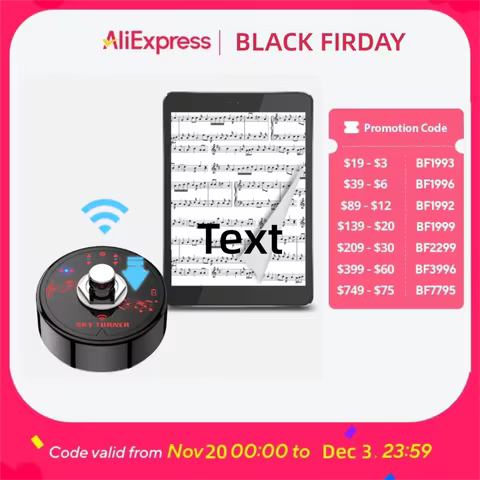 Wireless Page Turner Pedal Rechargeable Wireless Foot Switch Bluetooth Page Turner for Tablet Electr