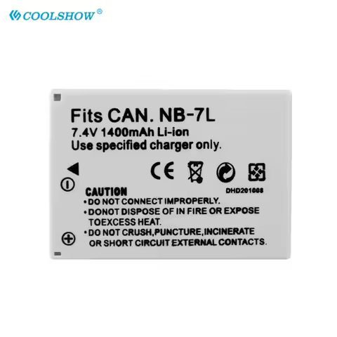 NB-7L 1400mAh Battery Pack NB 7L NB7L For Canon Powershot G10 G11 G12 SX30IS Camera Rechargeable Bat