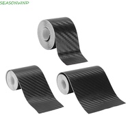 SEASONWIND 3D Carbon Fiber Sticker Auto Door Sill Side Mirror 3D Car Accessories Bumper sSrip Body Sticker Anti Scratch Tape