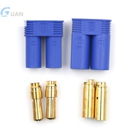 GUAN 1ชุดชายหญิง RC EC5 Banana Connector 5.0mm GOLD bullet Plug