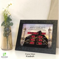 Jam Azan - Kaabah (Frame Hitam) | Boox Office Malaysia