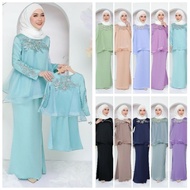 Celia Doll Satin Kurung Moden 813 Kurung Babydoll Celia Kids Kurung Mini Kurung Baju Raya Set Sedondon Ibu Anak