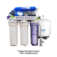 5 Stages Reverse Osmosis Water Filtration System Home Undersink RO Water System Set with Pump & Fauc