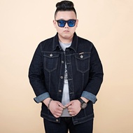 M-8XL Jaket Denim Lelaki Bersaiz Besar Plus Size Outwear Fesyen Korea Lemak Pelajar