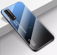 ส่งจากไทย Fashion Case Huawei Y7A เคสโทรศัพท์หัวเว่ย สำหรับ huawei Y7a เคสกระจกสองสี เคสเงาไล่สี ขอบ