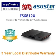 ASUSTOR FS6812X Flashstor 12 Pro Gen 2 12-Bay M.2 NVMe SSD NAS Enclosure with Dual 10 Gigabit ports 