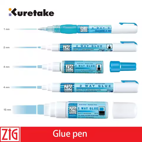 1pc JAPAN ZIG Kuretake Memory System 2 Way Environmental Protection Coloured Glue Pen Japan 1mm 2mm