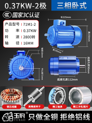 มอเตอร์ไฟฟ้าแบบอะซิงโครนัสสามเฟสทองแดงแท้ 075/11/15/22/3/4/55/75 กิโลวัตต์ 380 โวลต์ มอเตอร์ไฟฟ้าสาม