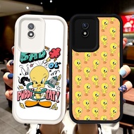 N43 Tweety Black and White Silicone Casing for VIVO V21E Y02t Y02a Y02 V21 5G V19 Neo V17 Case