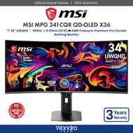 [FAST SHIP]MSI MPG 341CQR QD-OLED X36 | 34" UWQHD | .03ms GTG | 360Hz | AMD Freesync Premium Pro | C
