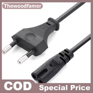 thewoodfamer EU Power Cable 2pin IEC320 C7 US Power Extension Cord For Dell Laptop Charger Canon Eps