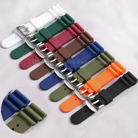 22mm Rubber Watch Strap for Seiko No. 5 PROSPEX Water Ghost Wrist Band Diving 007 Silicone Watch Ban